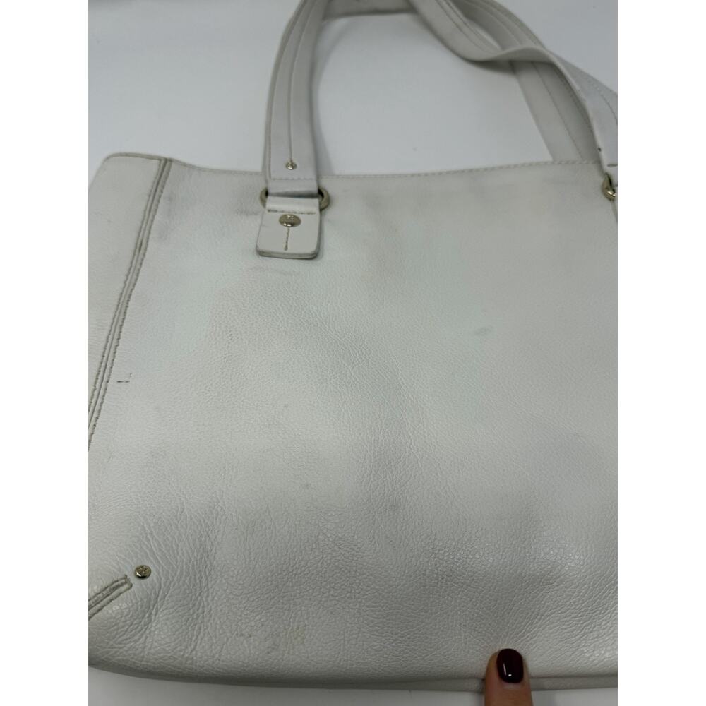 Kate Spade Vintage Pebble Leather Satchel Handbag Purse Tote White Ivory Y2K - Picture 8 of 13